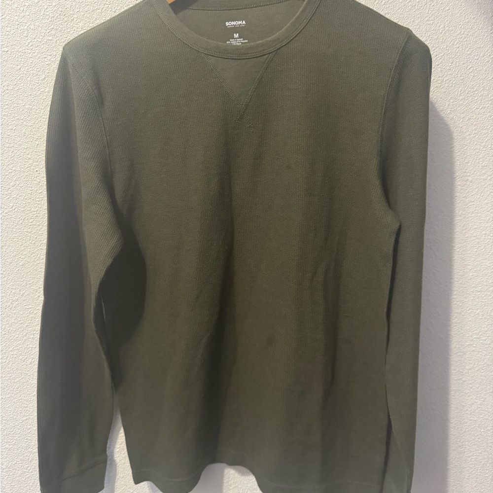Sonoma Men's Olive Long Sleeve Tee